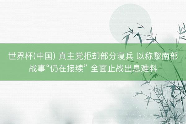 世界杯(中国) 真主党拒却部分寝兵 以称黎南部战事“仍在接续” 全面止战出息难料