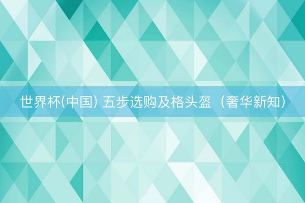 世界杯(中国) 五步选购及格头盔（奢华新知）