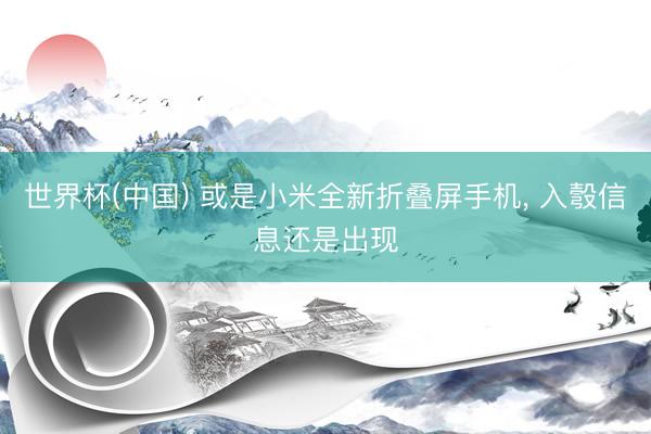 世界杯(中国) 或是小米全新折叠屏手机， 入彀信息还是出现